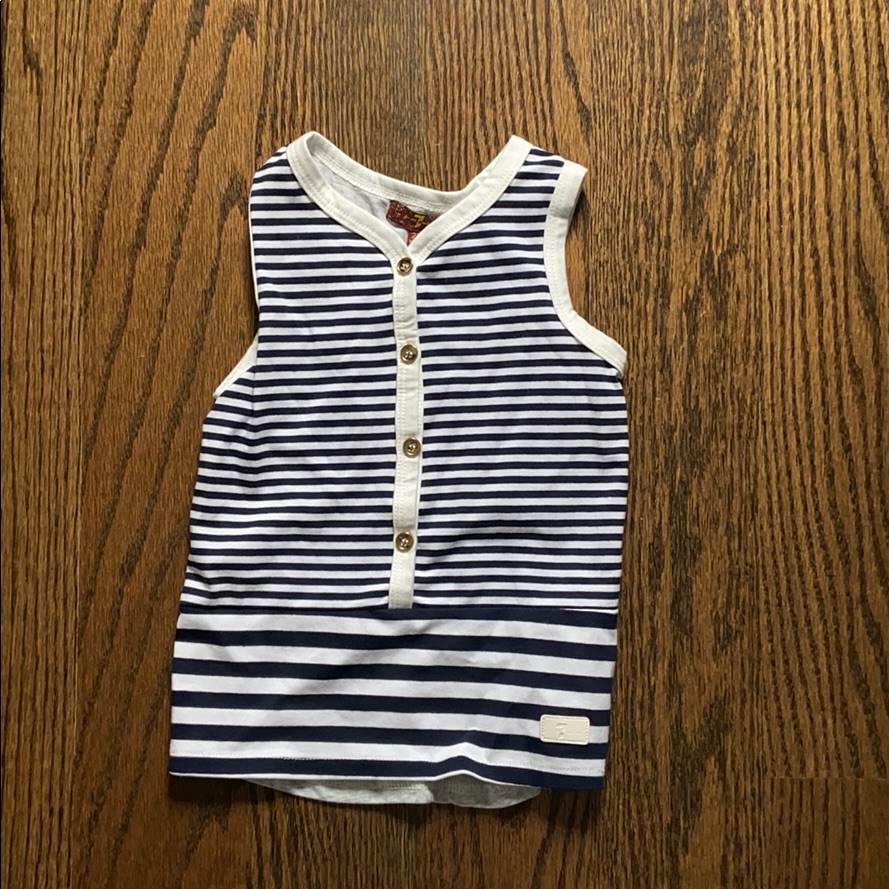 Brand New Girls 7 For All Mankind Striped Tank
